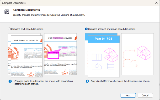 Compare Documents Visual Comparison