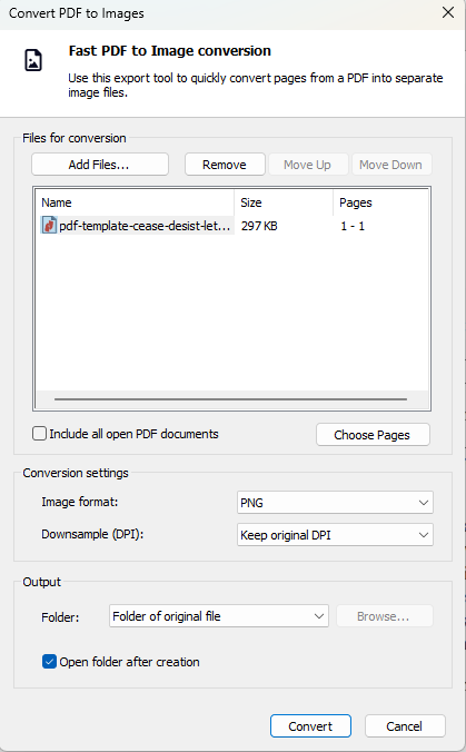Image Preferences
