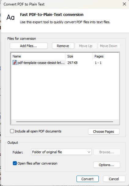 Plain Text Preferences
